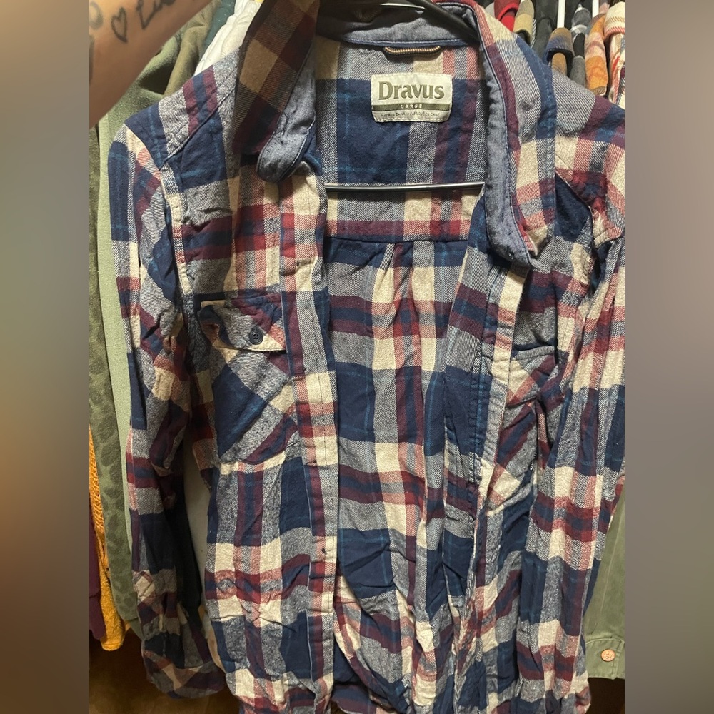 Dravus Men's Blue Plaid Shirt